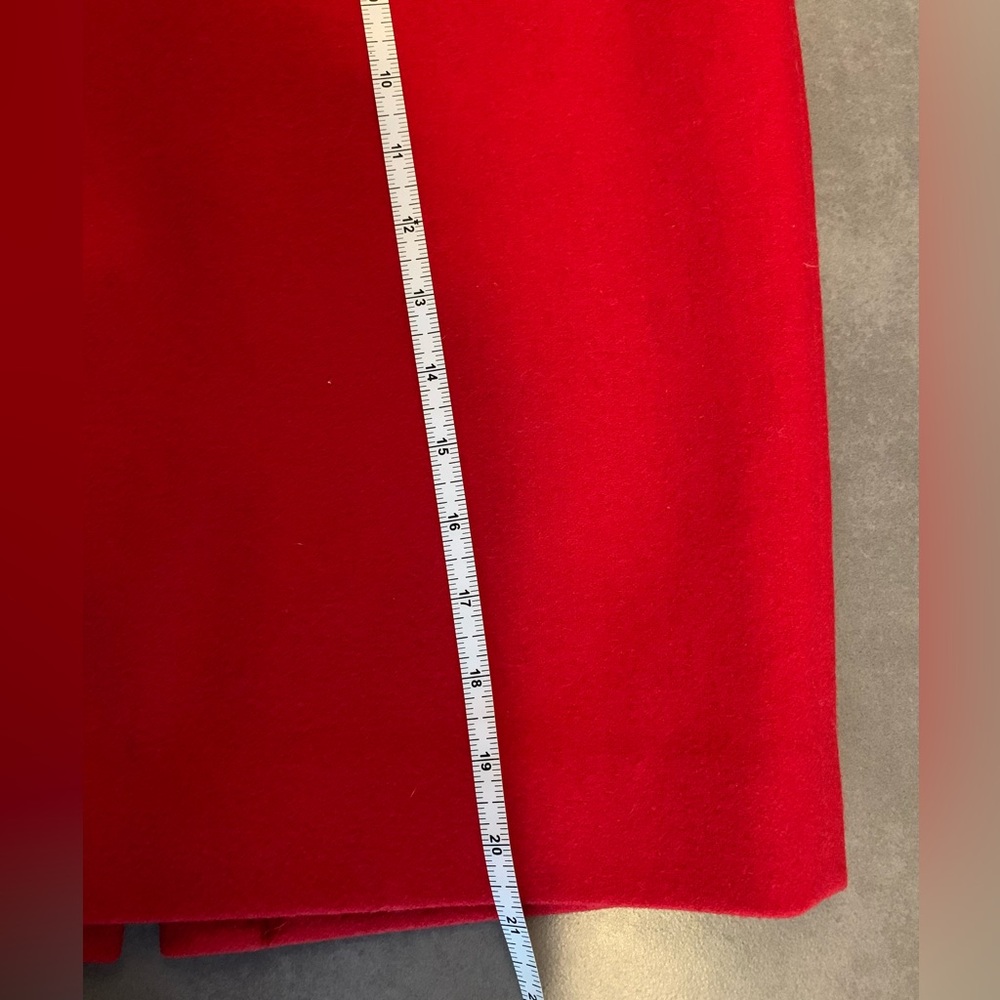 J. Crew Red Wool Pencil Skirt - Picture 8 of 8